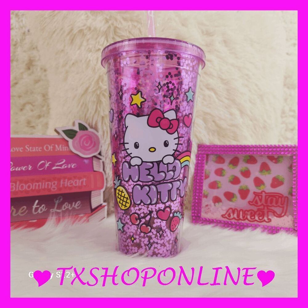💗🥤{Hello Kitty} Pink Confetti Travel Cup🥤💗 NEW
